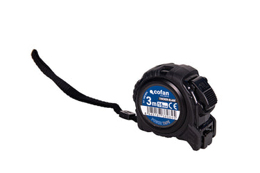 Cofan – Flexómetro Hoja Negra Doble Cara | Carcasa ABS Antichoque | Bloqueo Automático | 3, 5 y 8 m Disponibles